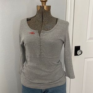 Harley-Davidson 3/4 Heather Grey T-Shirt | Hook & Eye Top | ALAMO, TX | …